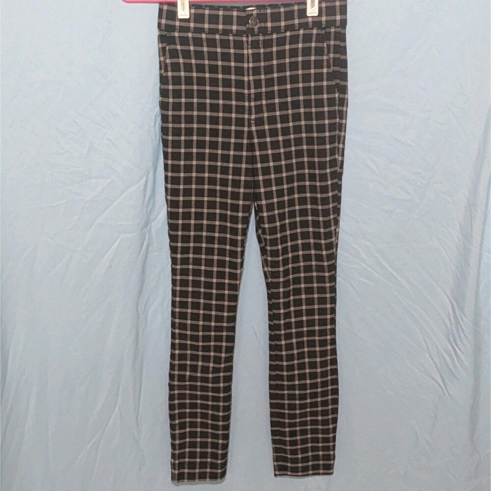 Ultra High Rise Hollister Plaid Pants Womens XS Stretch Dark Academia Career